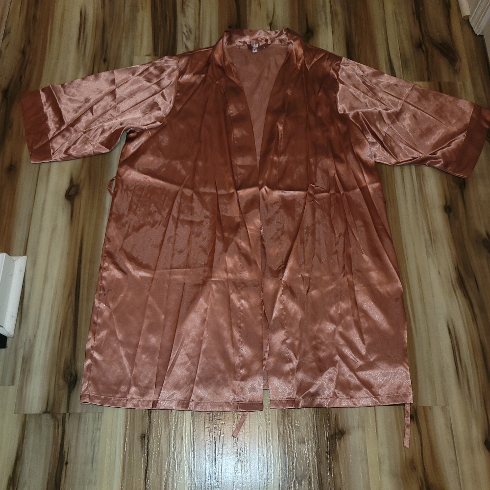 DB Studio Pink Satin Robe L/XL